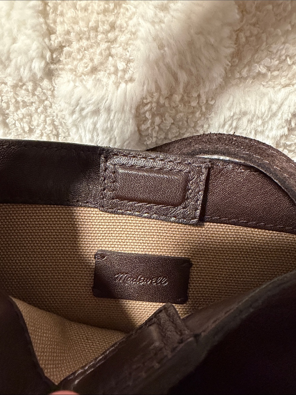 Madewell Dark Brown Suede Crossbody Bag - Picture 2 of 7